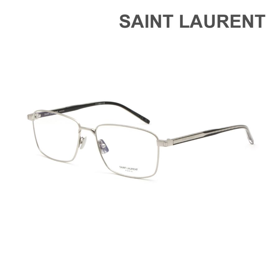 SAINT LAURENT 国内正規品 サンローラン メガネ 眼鏡 フレーム のみ SL 666 004 シルバー ノーズパッド メンズ ...