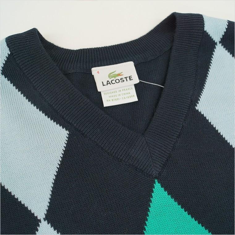 ラコステ ベスト ニットベスト メンズ アーガイル Ah3503 タイムレスブライト 通販 Yahoo ショッピング
