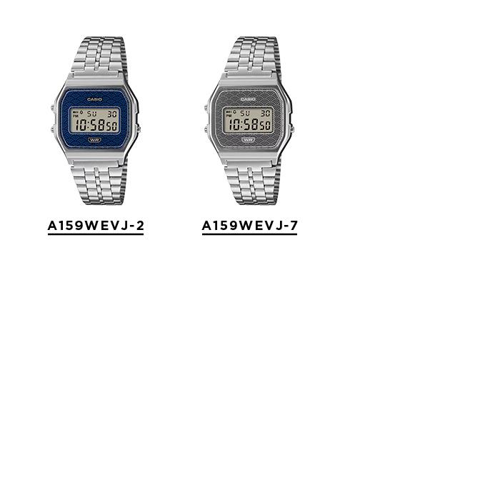 CASIO STANDARD MEN カシオ A159WEVJ 腕時計 時計 ブランド メンズ レディース 男の子 チープカシオ チプカシ デジタル 青海波 メタル ギフト プレゼントの画像