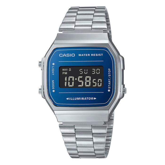 並行輸入品 10年保証 CASIO STANDARD MENS カシオ スタンダード A168WEM-2B 腕時計 時計 ブランド メンズ 男の子 チープカシオ チプカシ デジタル 日付 メタル｜timelovers｜05