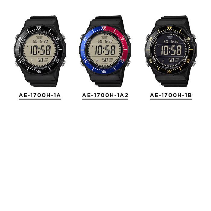 CASIO STANDARD MEN カシオ AE-1700H 腕時計 時計 ブランド メンズ レディース 男の子 チープカシオ チプカシ デジタル 防水 日本未発売 ギフト プレゼントの画像