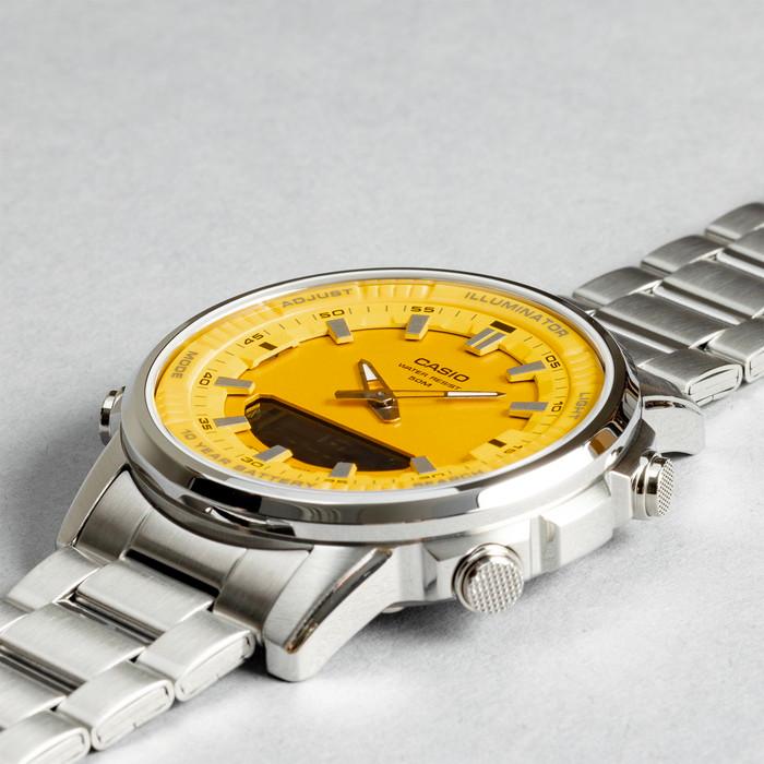 未使用品 CASIO AMW-880D-9AV イエロー 黄色 アナデジ スタンダードアナデジ 並行輸入品 10年保証 日本未発売 CASIO