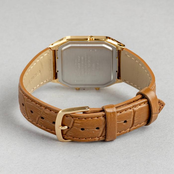 CASIO STANDARD MEN カシオ AQ-230EL 腕時計 時計 ブランド メンズ レディース チープカシオ チプカシ アナデジ 日付 レザー 皮ベルト 角型 ギフト プレゼントの画像