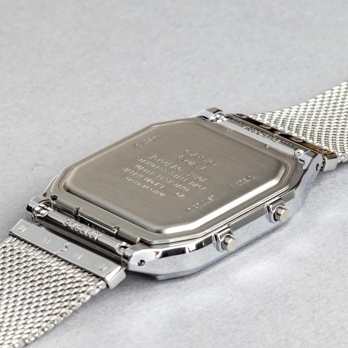 CASIO STANDARD MEN カシオ AQ-230EM 腕時計 時計 ブランド メンズ レディース 男子 チープカシオ チプカシ アナデジ 日付 メッシュ 角型 ギフト プレゼントの画像