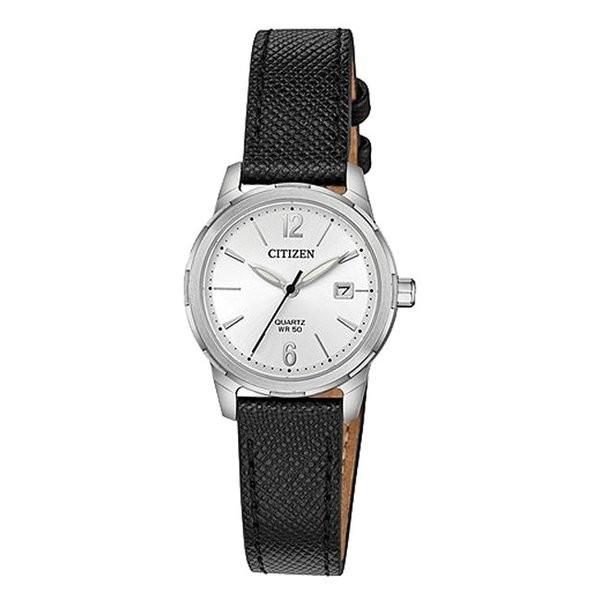 絶対一番安い Citizen シチズン クオーツ Eu6070 01a 腕時計 レディース 逆輸入 アナログ シルバー ブラック 黒 レザー 革ベルト 海外モデル 輝く高品質な Www Yalaphone Com