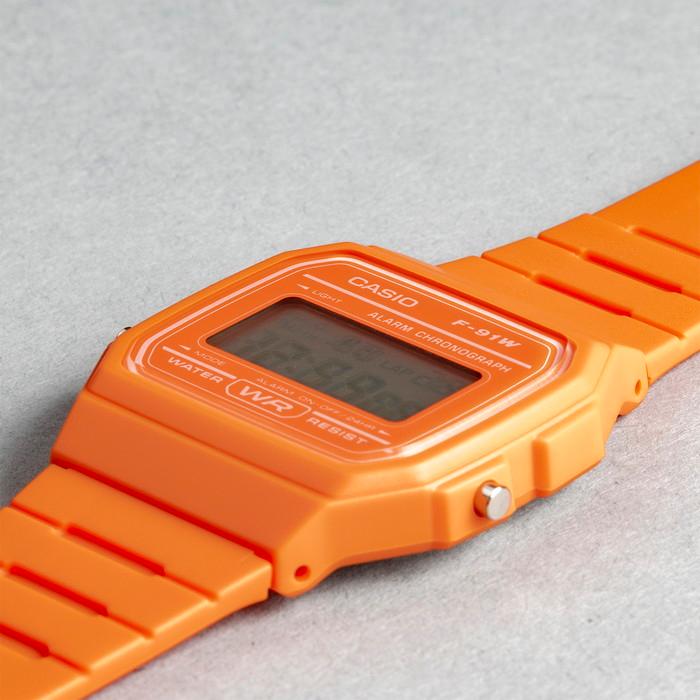 希少カラー★ カシオ CASIO F-91W オレンジ 腕時計 スタンダード デジタル CASIO STANDARD MENS カシオ F-91WC 腕時計