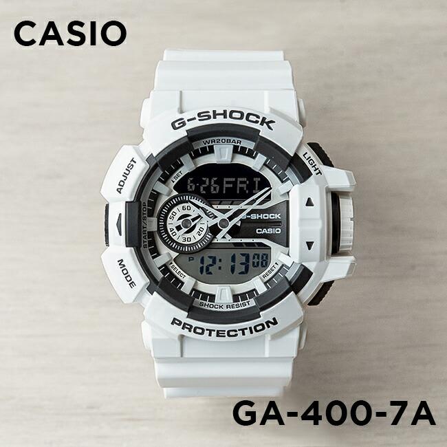 Casio G Shock カシオ Gショック Ga 400 7ajf 腕時計 時計 ブランド メンズ キッズ 子供 男の子 アナデジ 日付 カレンダー 防水 ホワイト 白 ブラック 黒 Ga400 7ajf Time Lovers 通販 Yahoo ショッピング