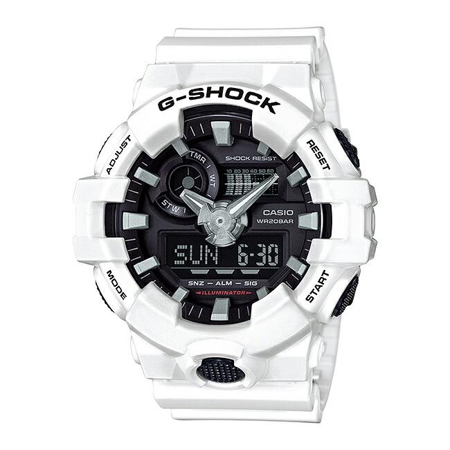 CASIO G-SHOCK カシオ Gショック GA-700-7A 腕時計 時計 ブランド メンズ 男の子 アナデジ 日付 防水 ホワイト 白 ブラック 黒 ギフト プレゼントの画像