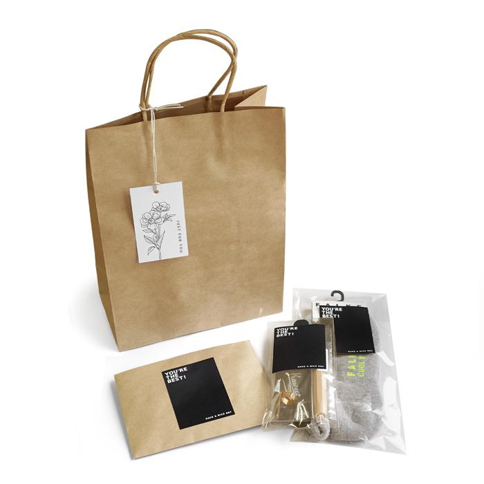 ギフトバッグ コットンバッグ ペーパーバッグ タグ付き クラフトバッグ