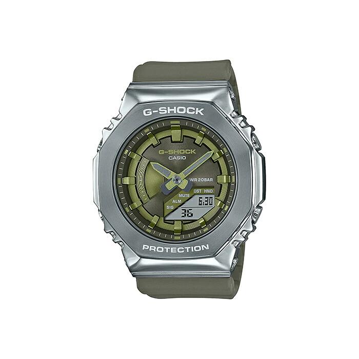 並行輸入品 10年保証 CASIO G-SHOCK WOMEN カシオ Gショック GM-S2100-3A 腕時計 時計 ブランド メンズ レディース 男の子 女の子 アナデジ 日付 防水 カーキ｜timelovers｜05