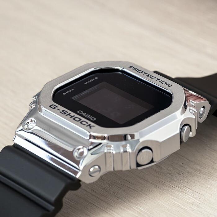 並行輸入品 10年保証 CASIO G-SHOCK カシオ Gショック GM-5600-1 腕時計 時計 ブランド メンズ 男の子 デジタル 日付 カレンダー 防水 ブラック 黒 シルバー｜timelovers｜02