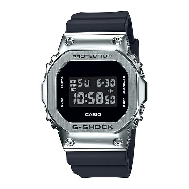 並行輸入品 10年保証 CASIO G-SHOCK カシオ Gショック GM-5600-1 腕時計 時計 ブランド メンズ 男の子 デジタル 日付 カレンダー 防水 ブラック 黒 シルバー｜timelovers｜05