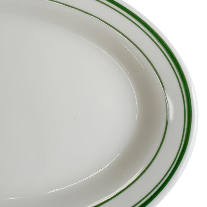 TUXTON GREEN BAY OVAL PLATE タクストン グリーンベイ オーバル