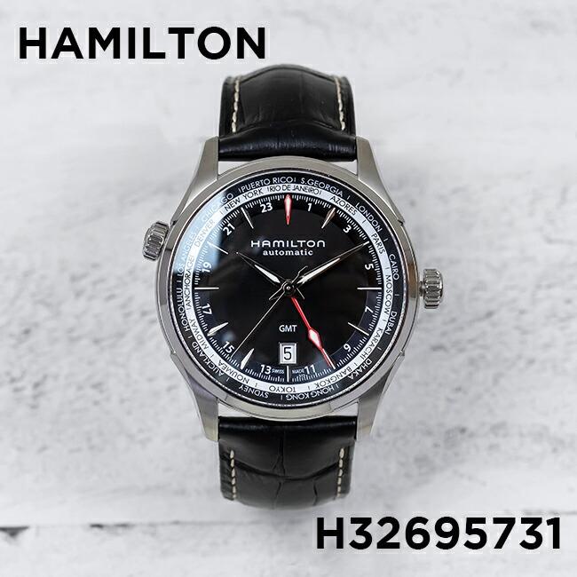 HAMILTON ハミルトン ジャズマスター GMT オート H32695731 腕時計 時計 ブランド メンズ アナログ ブラック 黒 シルバー  レザー 革ベルト :h32695731:TIME LOVERS - 通販 - Yahoo!ショッピング
