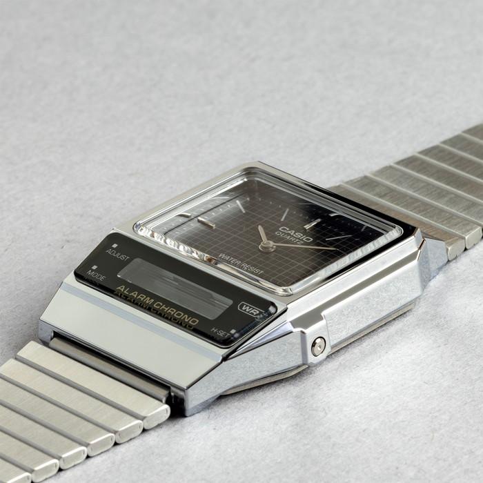 CASIO STANDARD MENS カシオ AQ-800 腕時計 時計 ブランド メンズ レディース チープカシオ チプカシ アナデジ 日付 角型 メタル ギフト プレゼントの画像
