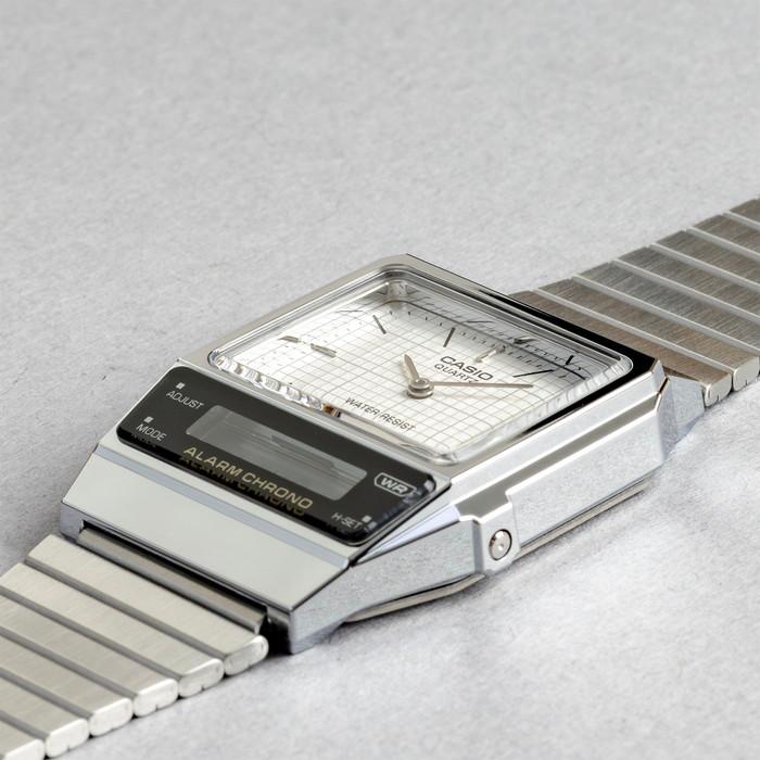 CASIO STANDARD MENS カシオ AQ-800 腕時計 時計 ブランド メンズ レディース チープカシオ チプカシ アナデジ 日付 角型 メタル ギフト プレゼントの画像