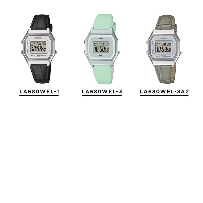 【新品】 CASIO 腕時計 レディース LA680WEL-1DF ヴィンテージ VINTAGE クォーツ 電池式 ライトグレーxブラック デジタル表示 Relógio CASIO Vintage LA680WEL-1DF