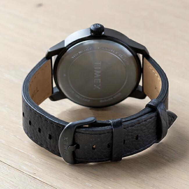 並行輸入品 日本未発売 TIMEX MOD44 タイメックス モッド44 44MM TW2R64300 腕時計 時計 ブランド メンズ アナログ  ブラック 黒 レザー 革ベルト オールブラック
