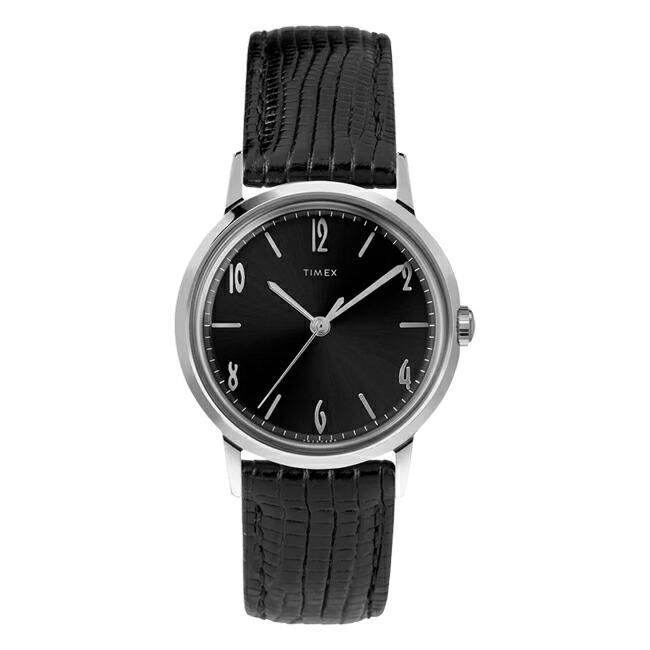 Timex タイメックス マーリン 34mm Tw2t100 腕時計 メンズ レディース アナログ ブラック 黒 シルバー レザー 革ベルト Tw2t100 Time Lovers 通販 Yahoo ショッピング