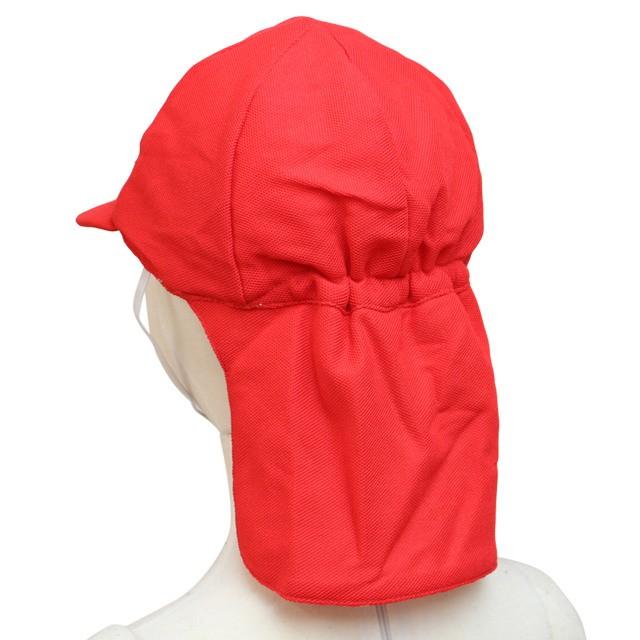 紅白帽子 日よけフラップ つば付き帽子 ネームタグ付き赤白帽子　 |  | 01