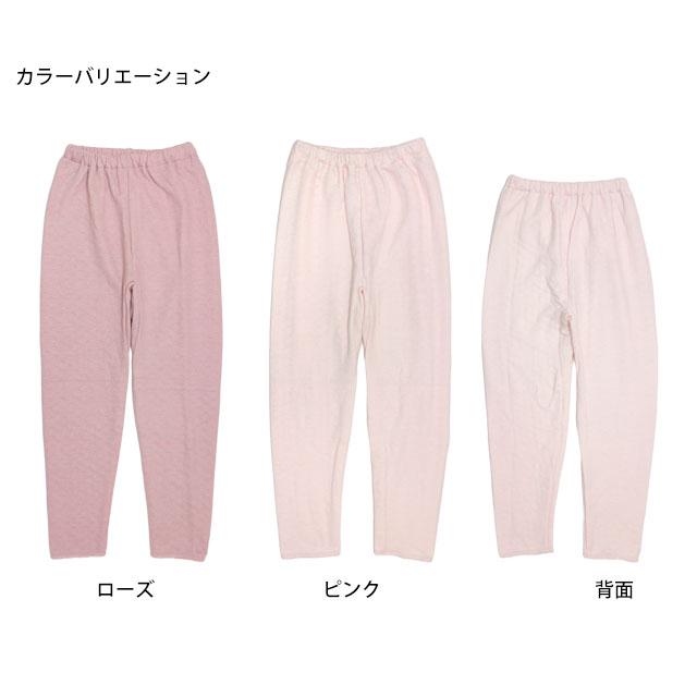 肌着 保温 タイツ ズボン下 レディース 女性 綿混 ふんわり キルト レース付き 無地 婦人肌着 M L LL 3L |  | 01