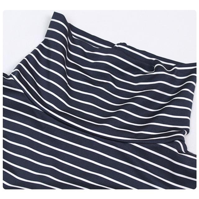 ノースリーブ トップス ボーダー 肌着 女性 レディース 婦人 タートルネック 紫外線ケア UVカット 抗菌防臭 吸汗速乾 ストレッチ M L LL |  | 03