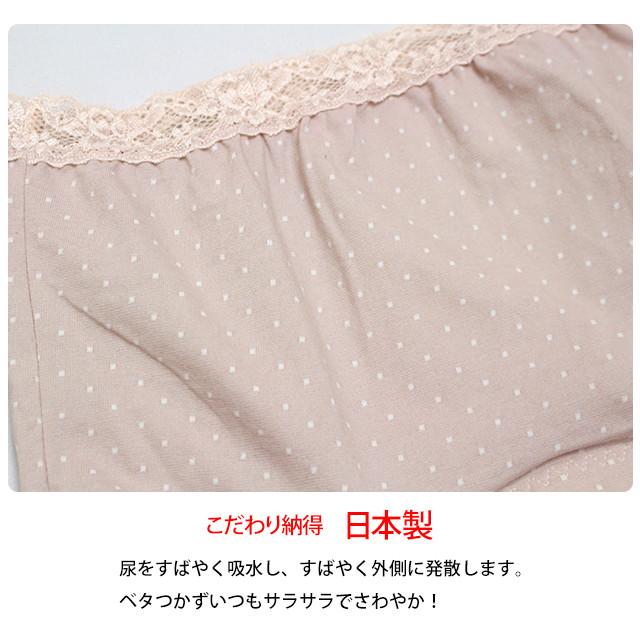 軽失禁ショーツ レディース ヒップ美人 抗菌 防臭加工 日本製 水玉 下着 パンツ 50cc対応 M L LL |  | 03