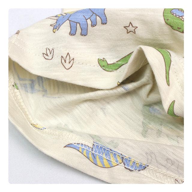 パジャマ 半袖 子供 キッズ 男の子 夏用 上下 腹巻付き 丸首 前開きタイプ 恐竜柄 寝巻き  100cm 110cm 120cm 130cm |  | 02