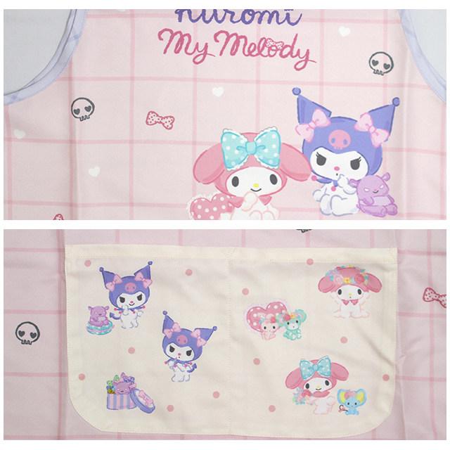 キャラクター エプロン 大人用 かわいい マイメロ クロミ 保育士さんに人気の脇ボタンエプロン 幼稚園 保育所 大きいサイズ LL-3L 3L-4L |  | 02