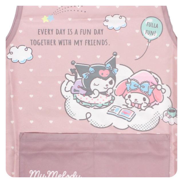 キャラクター エプロン 大人用 かわいい マイメロ クロミ 保育士さんに人気の脇ボタンエプロン 幼稚園 保育所 M-L |  | 02