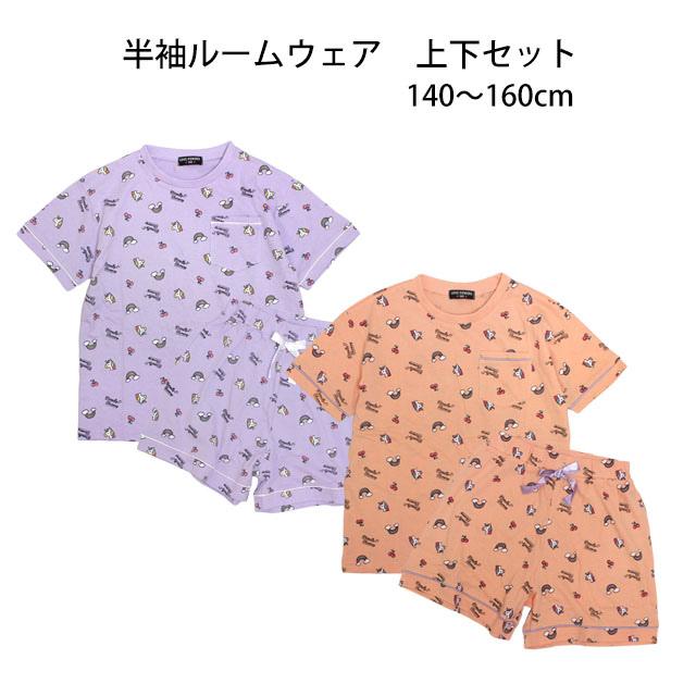 ルームウェア 上下セット 半袖シャツ ショーツ 女の子 キッズ ジュニア Tシャツ ショートパンツ 半ズボン セットアップ パジャマ 140cm 150cm 160cm｜timely｜05