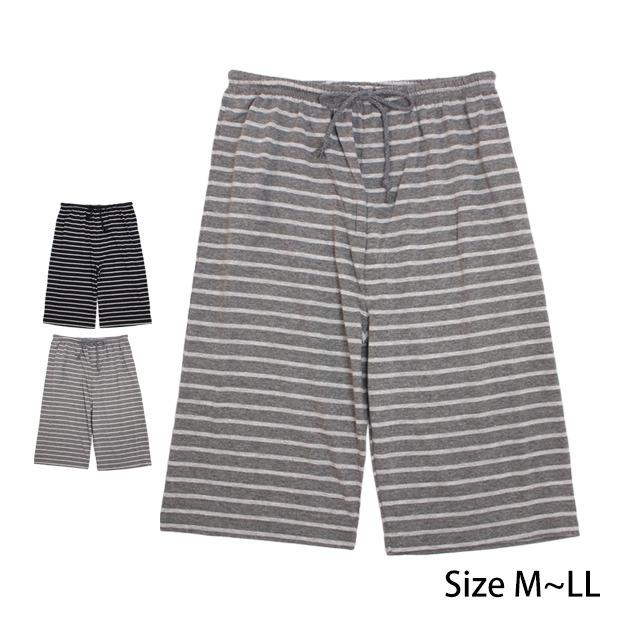 ルームパンツ ハーフ丈 レディース 女の子 ウエストゴム リラックス パンツ ズボン ルームウェア M L LL | 