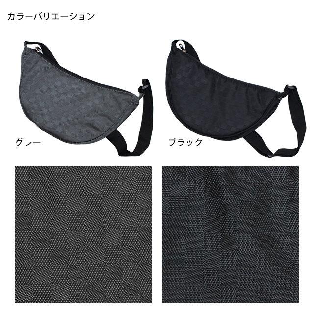 ショルダーバッグ ボディーバッグ 斜め掛けバッグ 肩掛け 通勤バッグ ハーフムーン型 男女兼用 大人 かばん ブラック 黒 グレー |  | 01