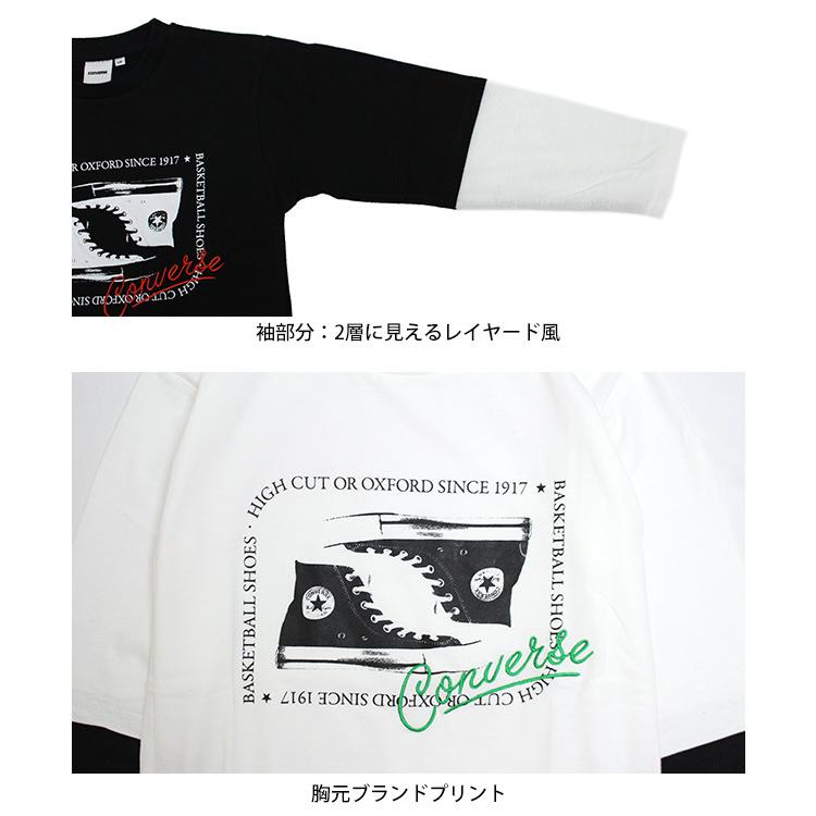 Tシャツ 長袖 キッズ ジュニア 男の子 子供 コンバース CONVERSE 長袖Tシャツ 130cm 140cm 150cm 160cm | CONVERSE | 02