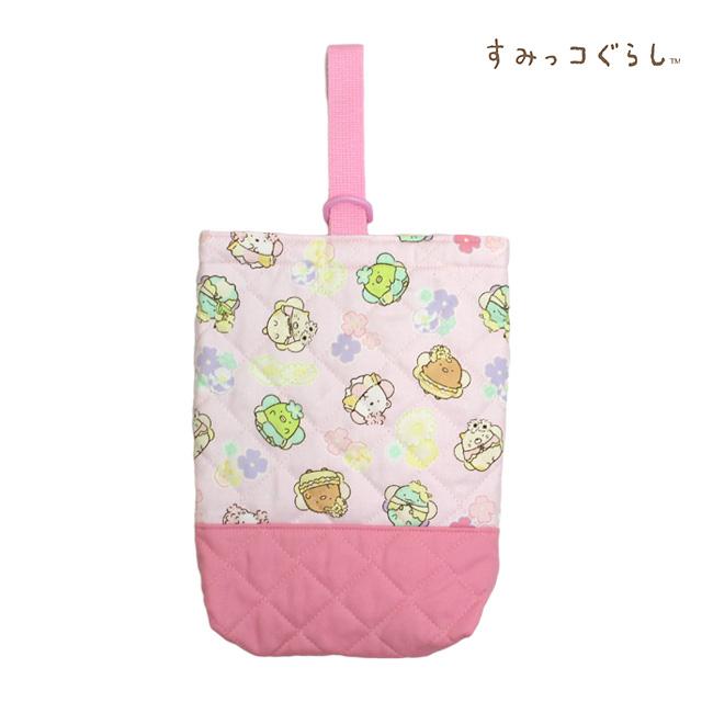 シューズバッグ キルティング 女の子 すみっコぐらし キルト 上靴入れ シューズケース 幼稚園 小学校 入園入学準備 キャラ グッズ 子供 | 