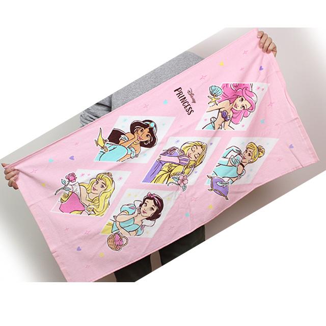 コンパクト バスタオル スポーツタオル 子供 女の子 プリンセス 綿100% プール スイミングタオル フェイスタオル 50×100cm |  | 04