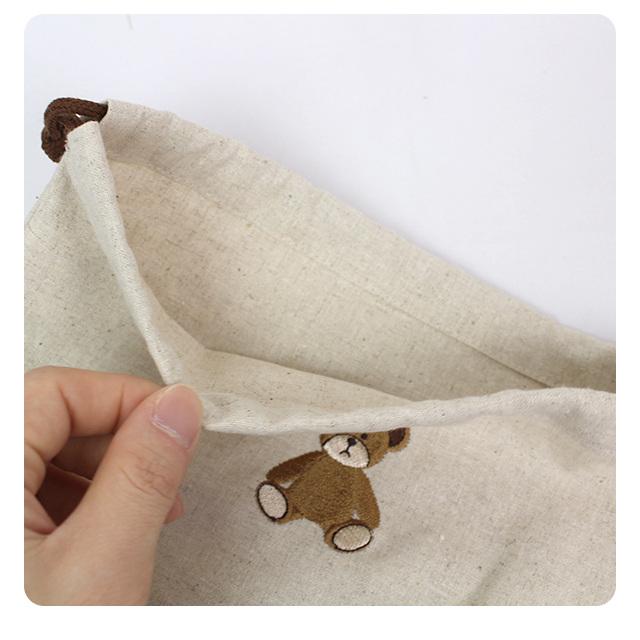 ランチ お弁当 袋 巾着 ポーチ 袋 キッズ 子供 女の子 くま ベア― 入園 入学準備 保育園 日本製 給食 巾着袋 お弁当箱入れ |  | 03