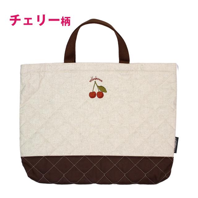 レッスンバッグ キルティング 女の子 キルト 手提げ お稽古 バッグ 幼稚園 小学校 入園入学準備 チェリー 日本製 子供 | 