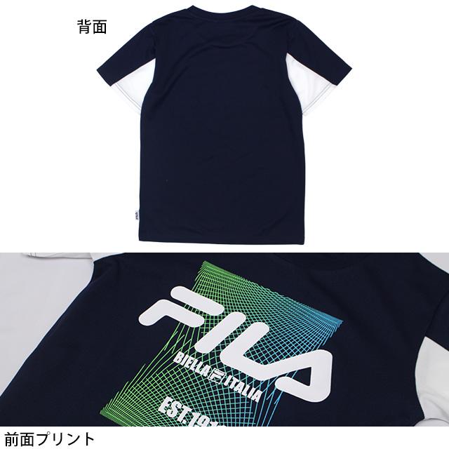 Tシャツ 半袖 キッズ ジュニア 男の子 フィラ FILA 吸汗速乾 子供 かっこいい 半袖Tシャツ 140cm 150cm 160cm | FILA | 02