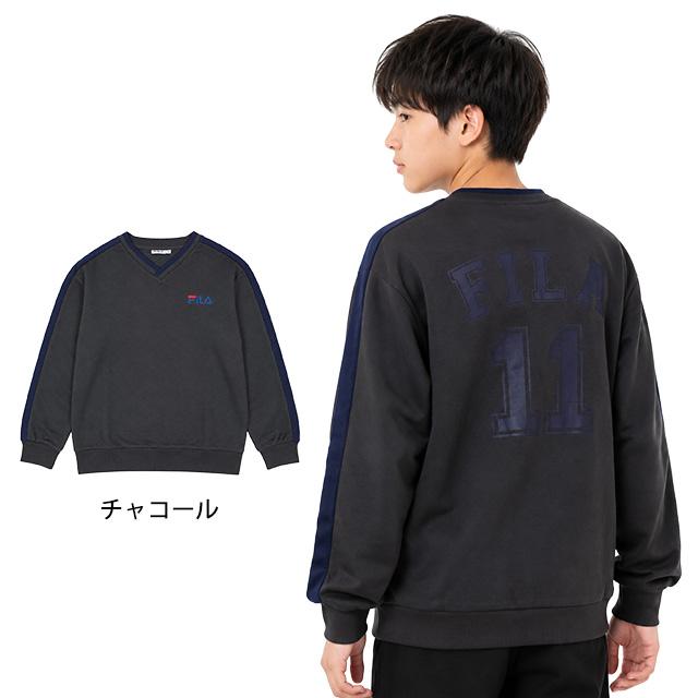 スウェット トレーナー 男の子 Vネック キッズ ジュニア 子供 フィラ FILA 裏毛 140cm 150cm 160cm | FILA | 03