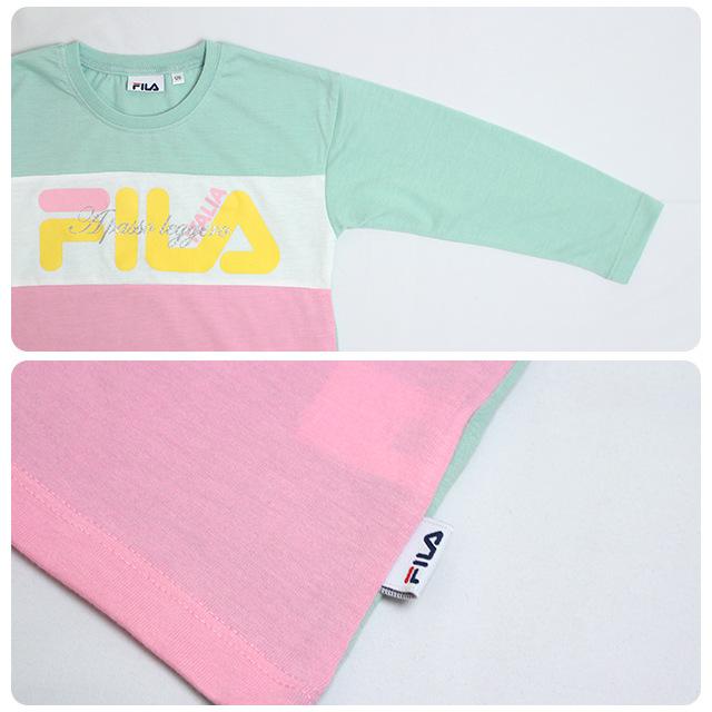 Tシャツ 長袖 キッズ フィラ FILA ITALIA 綿混 女の子 子供 カットソー ロンT 長袖Tシャツ | FILA | 03