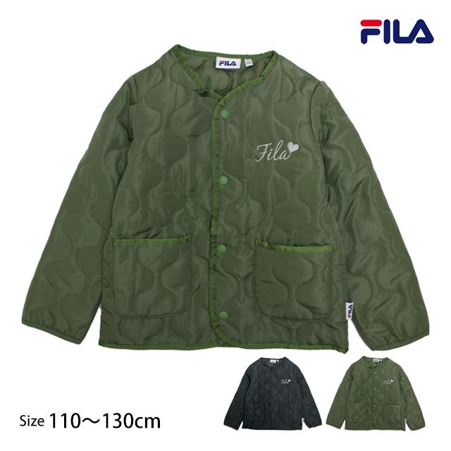 キルトジャケット フィラ FILA 女の子 キッズ ガールズ 中綿 前開き スナップボタン 子供 110cm 120cm 130cm | FILA