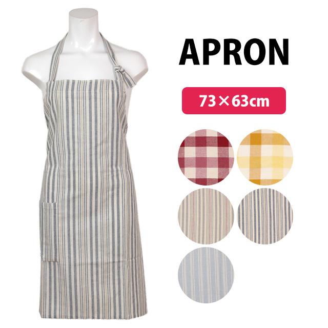 エプロン かわいい チェック ストライプ 女性 レディース 可愛い オシャレ 料理 家事 DIY フリーサイズ ポケット付き |  | 04