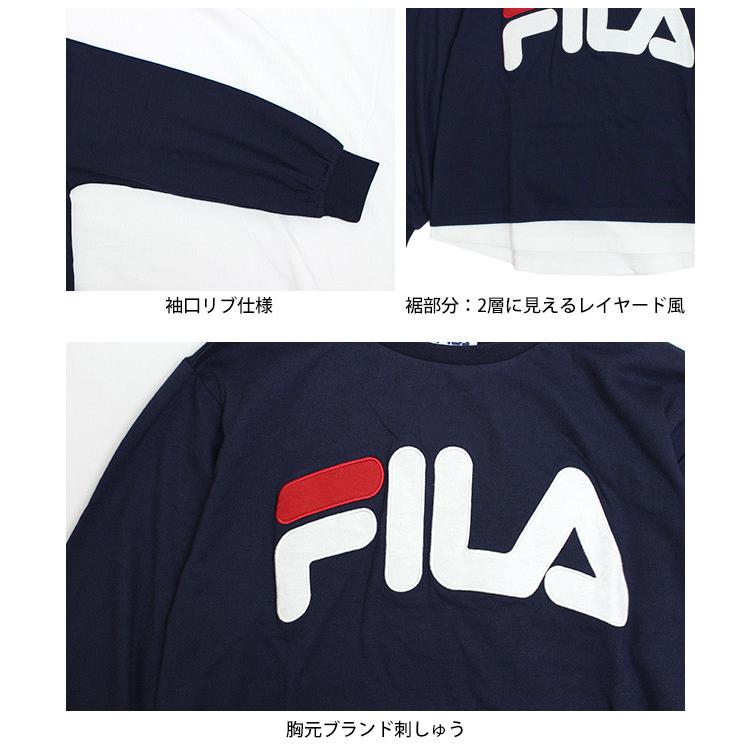 長袖 Tシャツ キッズ 女の子 フィラ FILA ロゴ プリント カットソー 子供 130cm 140cm 150cm 160cm | FILA | 02