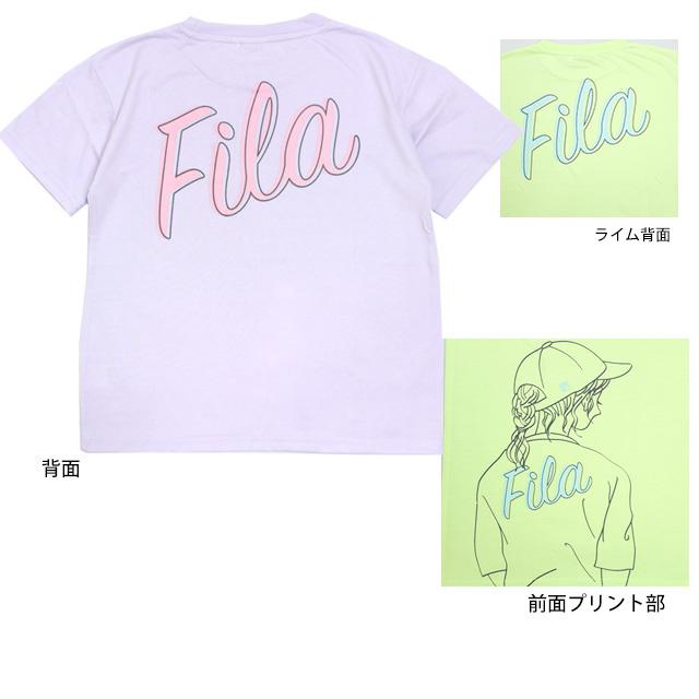 Tシャツ 半袖 キッズ ジュニア 女の子 フィラ FILA 綿混天竺生地 子供 半袖Tシャツ 140cm 150cm 160cm | FILA | 02