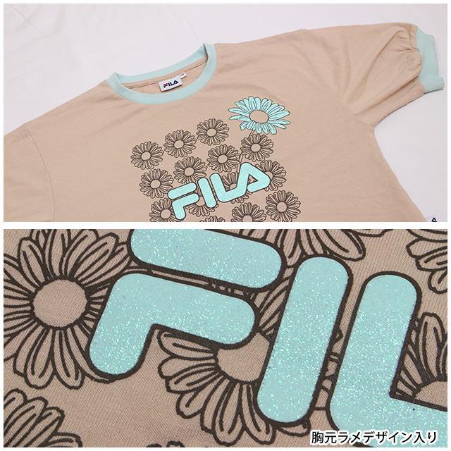 Tシャツ 半袖 キッズ ジュニア 女の子 フィラ FILA 綿混素材 ルーズシルエット 子供 半袖Tシャツ 130cm 140cm 150cm 160cm | FILA | 02