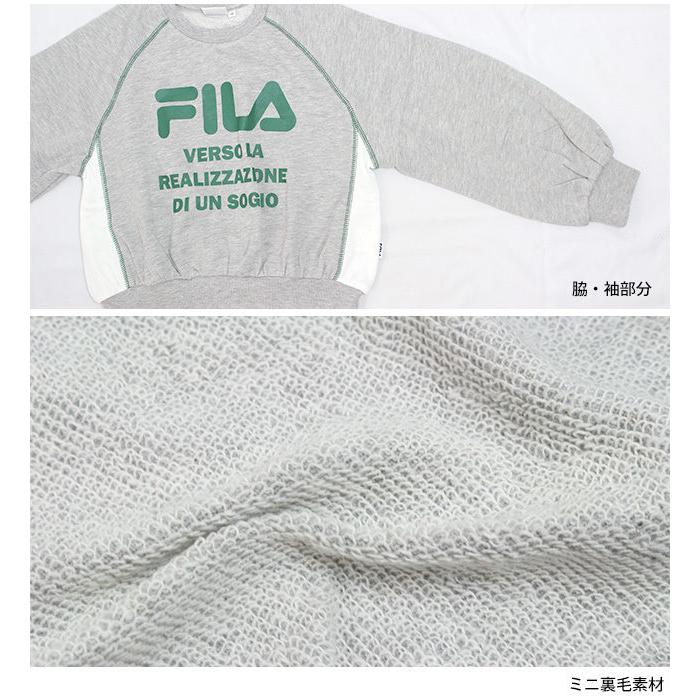 スウェット トレーナー 女の子 キッズ ジュニア 子供 フィラ FILA ミニ裏毛 プルオーバー シャツ 130cm 140cm 150cm 160cm | FILA | 02