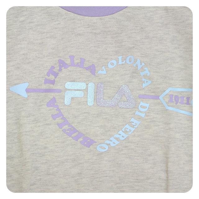 スウェット トレーナー 女の子 キッズ ジュニア 子供 フィラ FILA ミニ裏毛 プルオーバー シャツ 130cm 140cm 150cm 160cm | FILA | 02