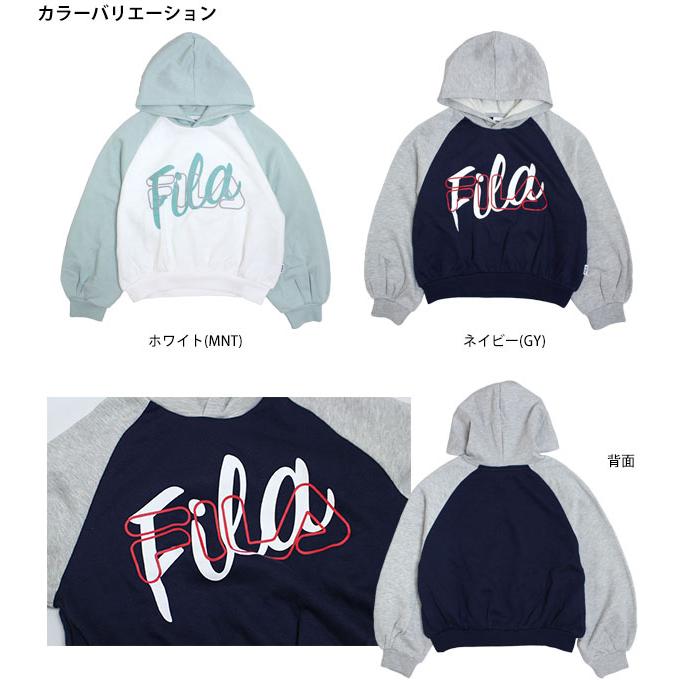 スウェット パーカー 裏起毛 パーカー フィラ FILA プルオーバー 女の子 キッズ ジュニア 子供 130cm 140cm 150cm 160cm | FILA | 01