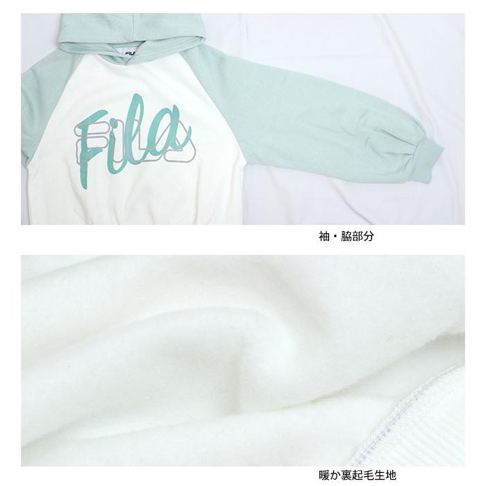 スウェット パーカー 裏起毛 パーカー フィラ FILA プルオーバー 女の子 キッズ ジュニア 子供 130cm 140cm 150cm 160cm | FILA | 02